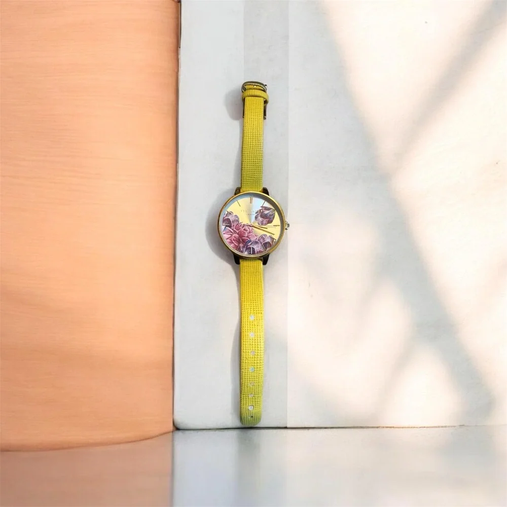 Ted Baker Yellow and Purple Floral Watch - Picture 5 of 6